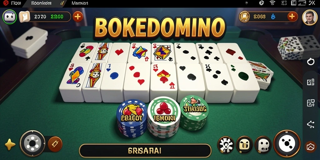 Tampilan gameplay seru BOKEDOMINO dengan strategi mendalam.
