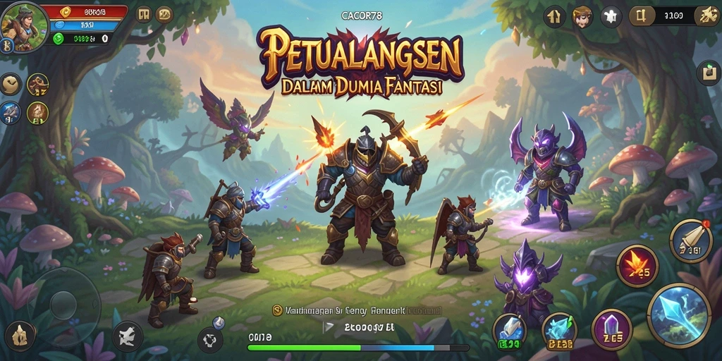 Tampilan menarik dari gameplay petualangan RPG CACOR78.