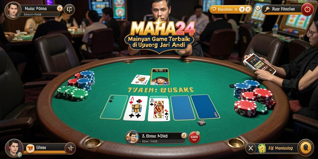 Tangkapan layar MAHA24 menampilkan gameplay poker yang mendebarkan.