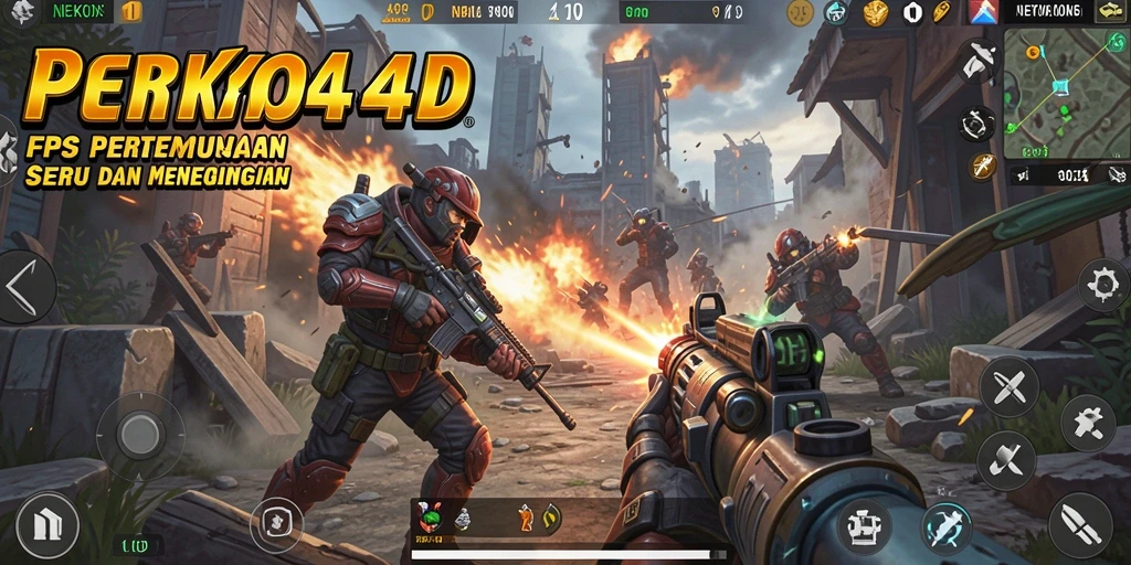 Tampilan seru gameplay NEKO4D dengan aksi FPS intens.