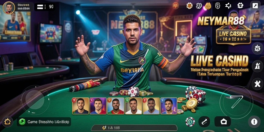 Tampilan gameplay Live Casino yang seru dan interaktif di NEYMAR88.
