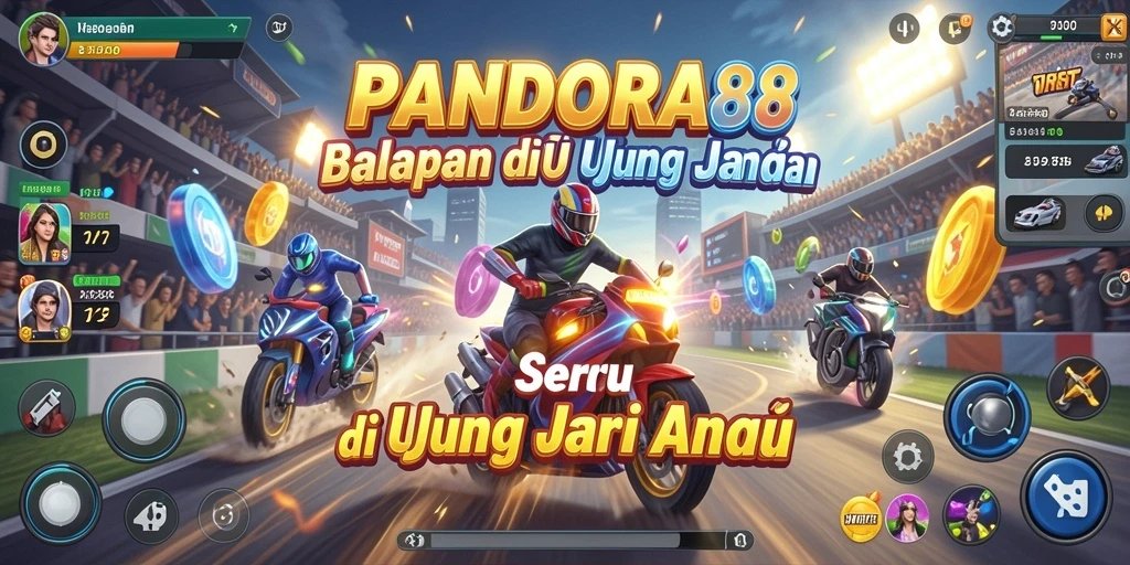 Tampilan gameplay balapan yang mendebarkan dalam PANDORA88.