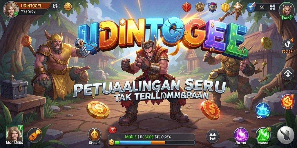 Screenshot gameplay UDINTOGEL yang menampilkan petualangan penuh aksi.